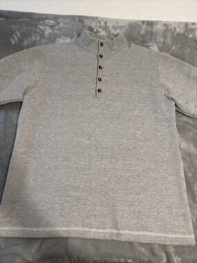 VERMONT COUNTRY STORE Sweatshirt Womens M Fleece Short Sleeve Pullover Gray NEW